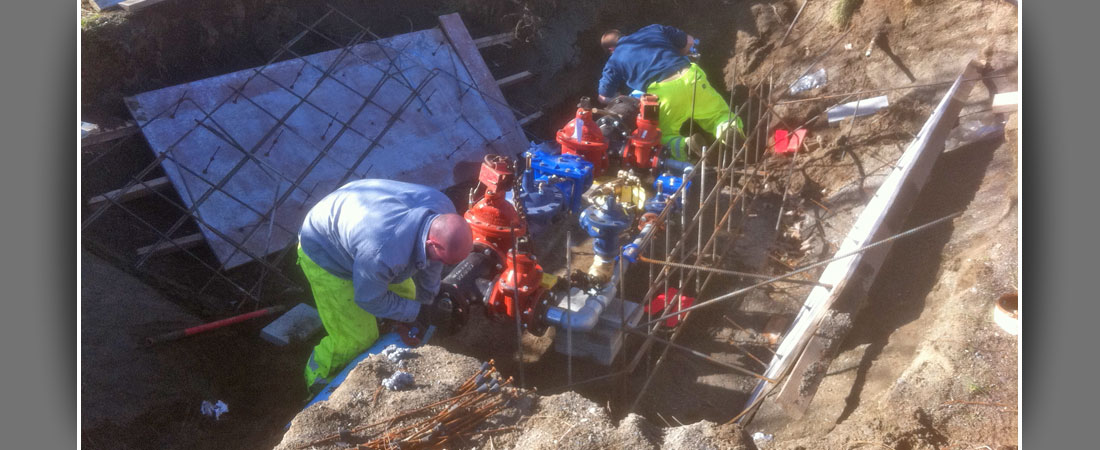 Our crew hard at work on a pressure reducing station